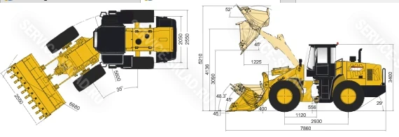Схема Фронтальный погрузчик LONKING CDM853N