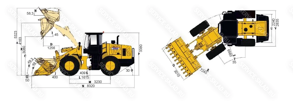 Схема Фронтальный погрузчик LONKING CDM856